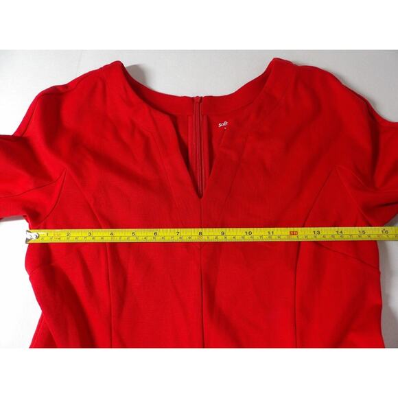 Soft Surroundings Scarletta Maxi Dress Sz 6 Red V Neck A Line EUC - Picture 9 of 13